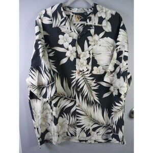 Eagle Dry Goods Men XL Short Sleeve Button Up Silk Shirt Cannery Casino *READ*